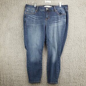Torrid Jeans Womens 16 Blue Ankle Cropped Stretch Slimming
